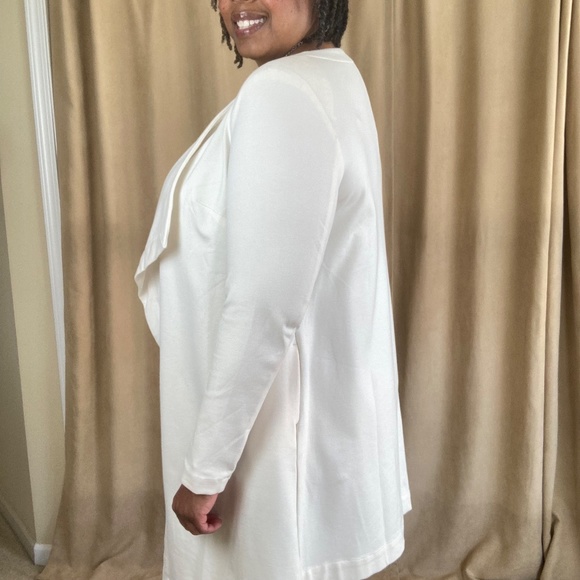 NWT Lane Bryant Long Blazer, Draped Lapels, white, size 10/12 - Picture 6 of 16